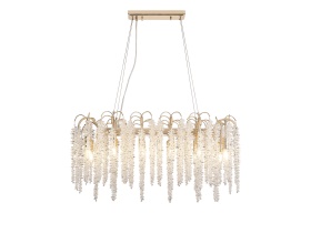 Wisteria French Gold Crystal Ceiling Lights Diyas Contemporary Crystal Ceiling Lights